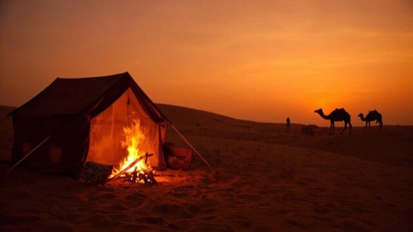 沙漠的傍晚