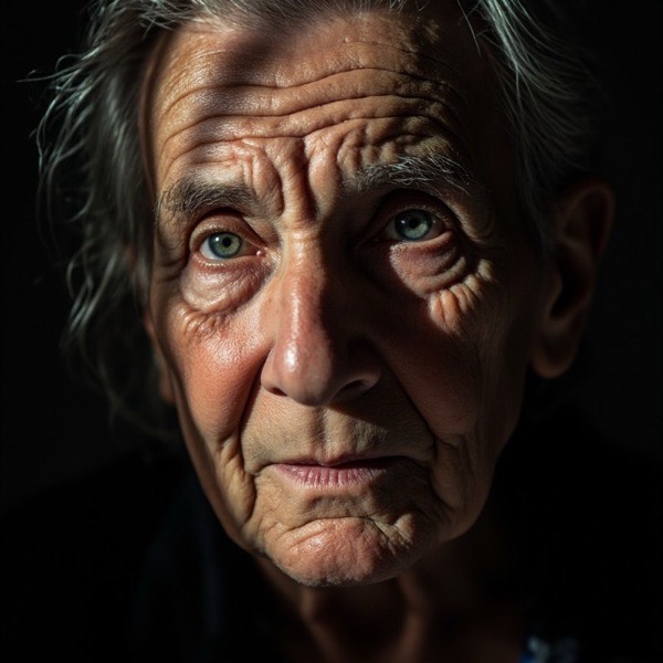 老人的皱纹地图